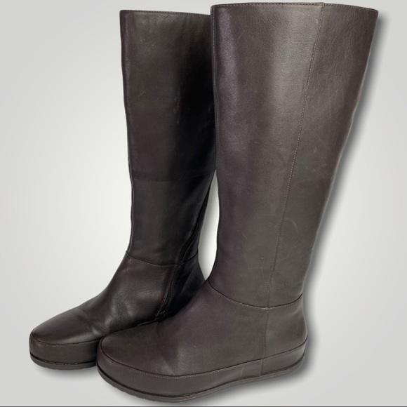 Fitflop Shoes - FitFlop Brown Leather Knee High Boots